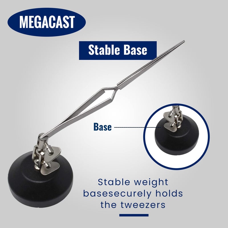 MegaCast Third Hand with Tweezers, Black, Modern Style - Image 3